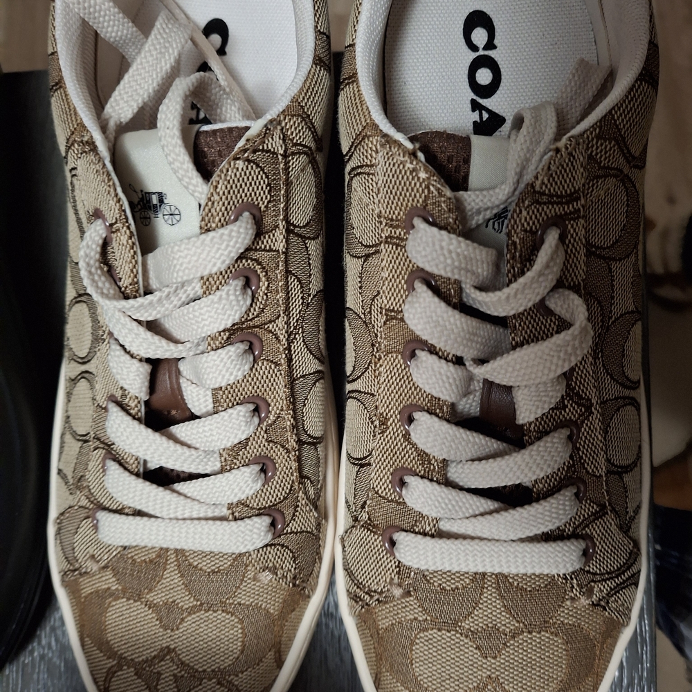 Coach Tan and Brown Sneakers